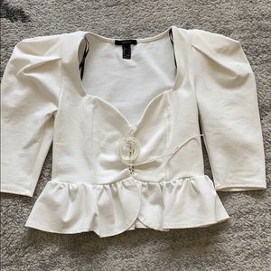 Forever 21 white blouse top